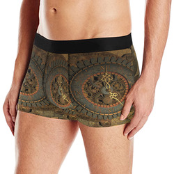 Steampunk, clockwork Men's All Over Print Boxer Briefs (Model L10)