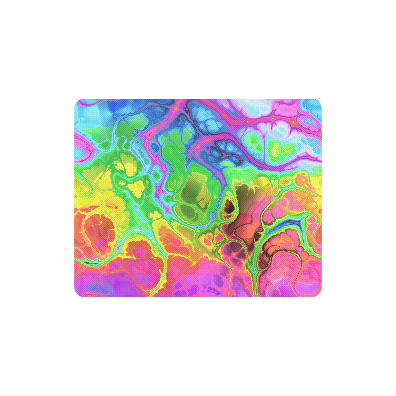 Rainbow Marble Fractal Rectangle Mousepad