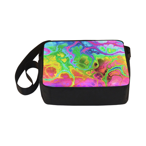 Rainbow Marble Fractal Classic Cross-body Nylon Bags (Model 1632)