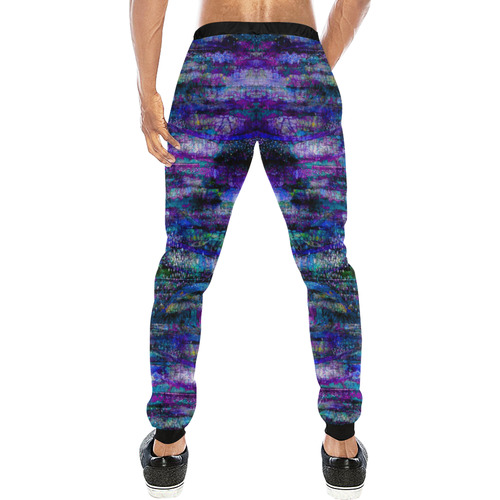Purple Tree Bark Men's All Over Print Sweatpants (Model L11)