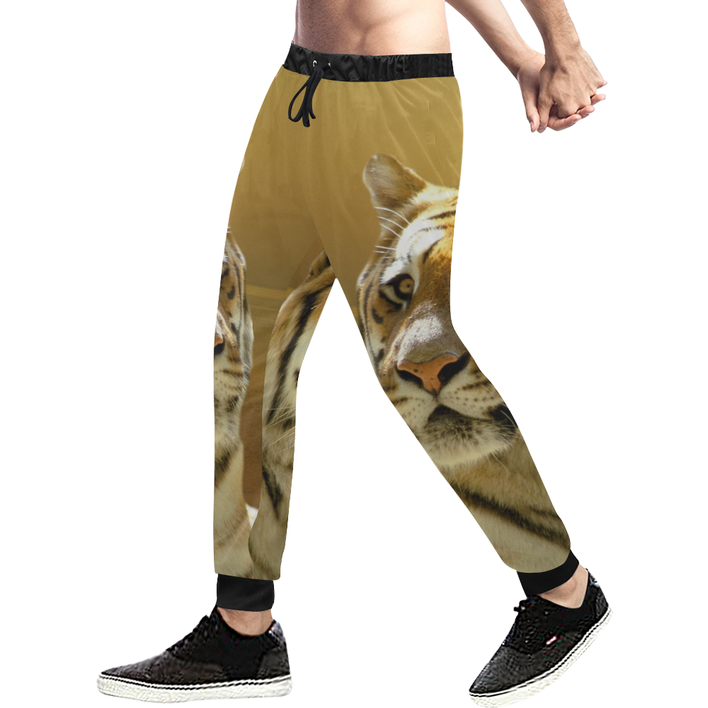 Golden Tiger Men's All Over Print Sweatpants (Model L11)