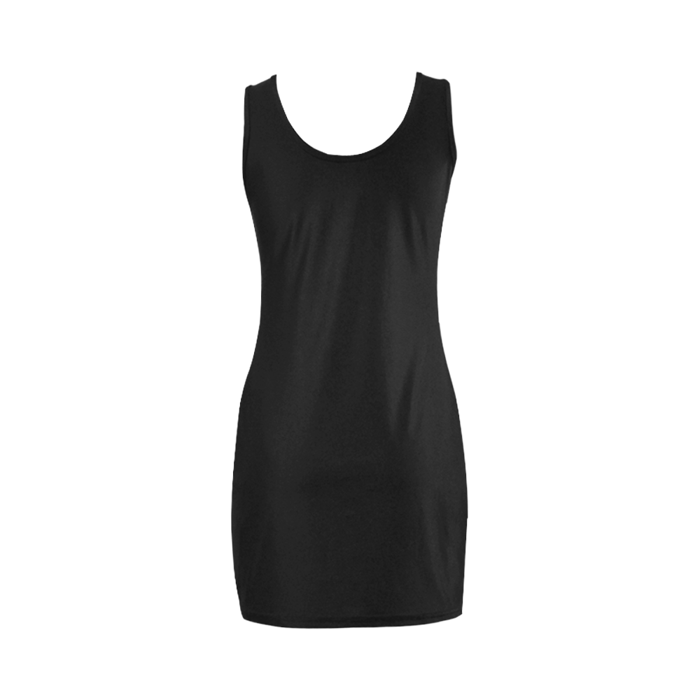 Womens Bodycon Sleeveless Dress Black Medea Vest Dress (Model D06)