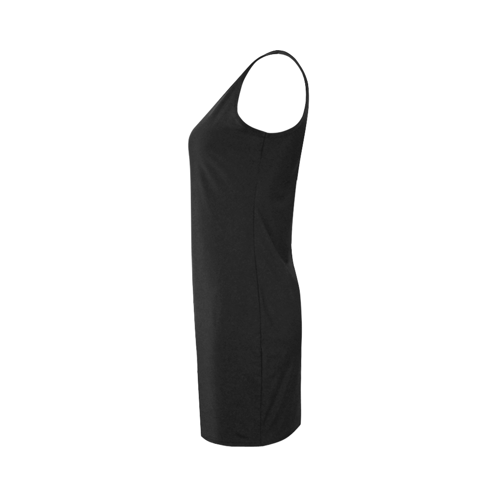 Womens Bodycon Sleeveless Dress Black Medea Vest Dress (Model D06)