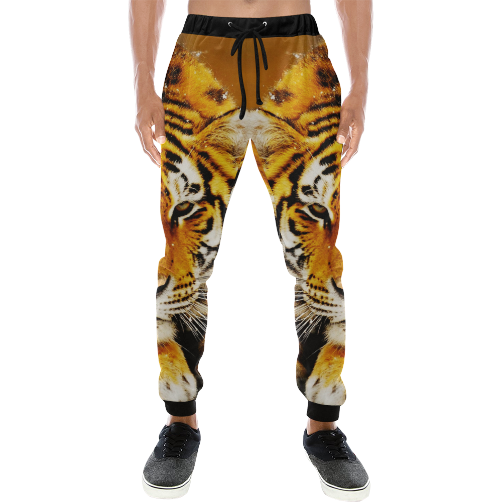 Siberian Tiger Men's All Over Print Sweatpants (Model L11)