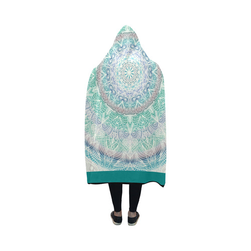 mandala 30x30-6 Hooded Blanket 50''x40''