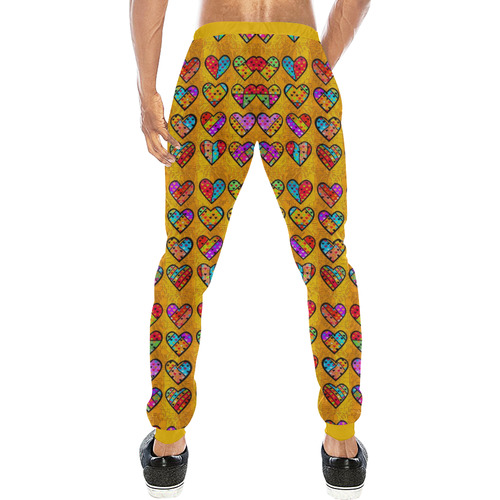 Love Popart by Nico Bielow Men's All Over Print Sweatpants (Model L11)