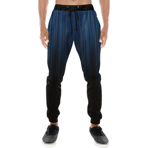 Blue Strips by Artdream Men's All Over Print Sweatpants (Model L11)