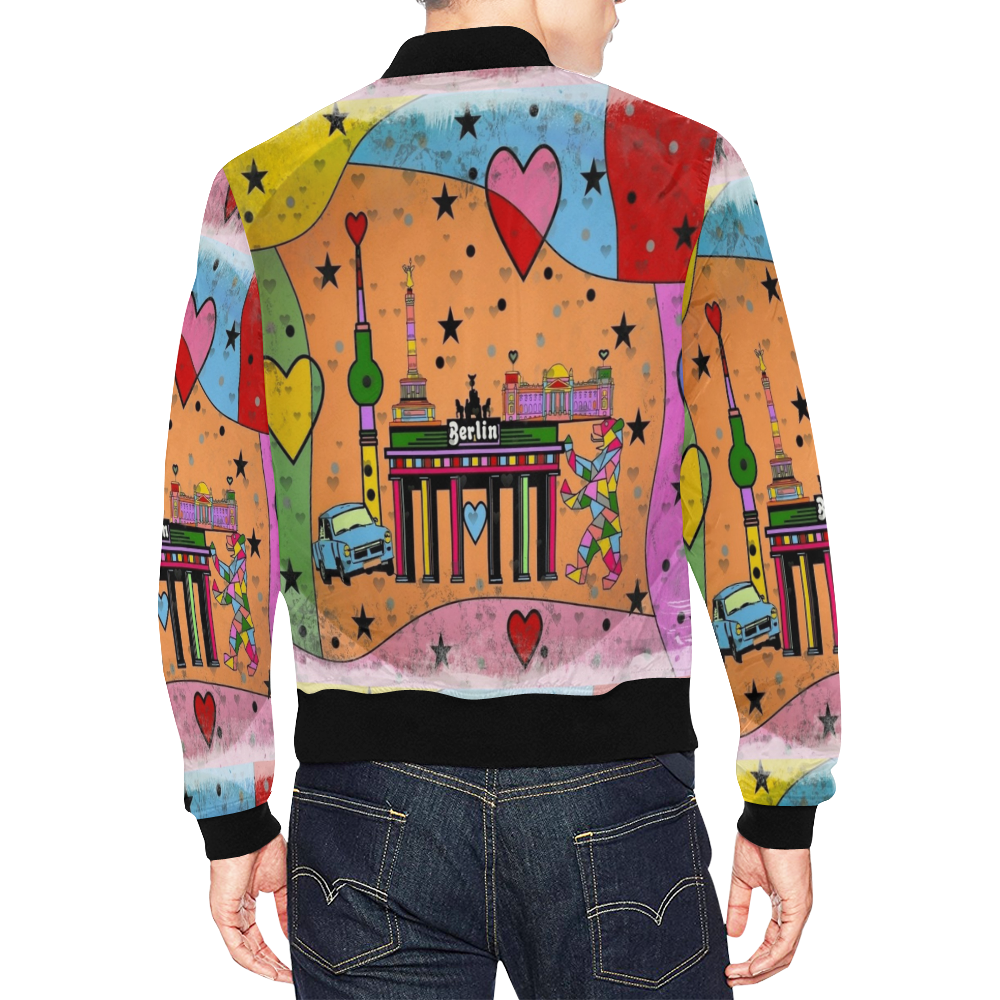 Berlin Popart by Nico Bielow All Over Print Bomber Jacket for Men (Model H19)
