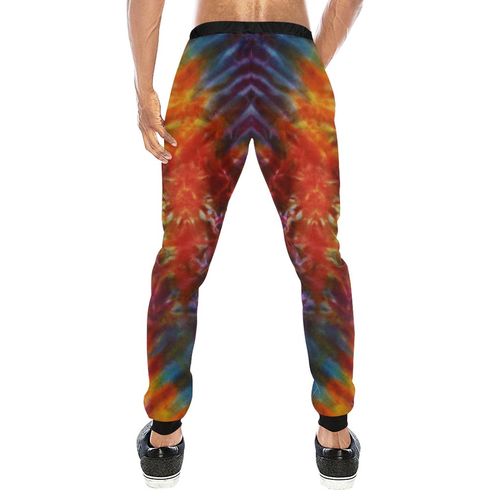 Vibrant Hippy Tie Dye Men's All Over Print Sweatpants (Model L11)