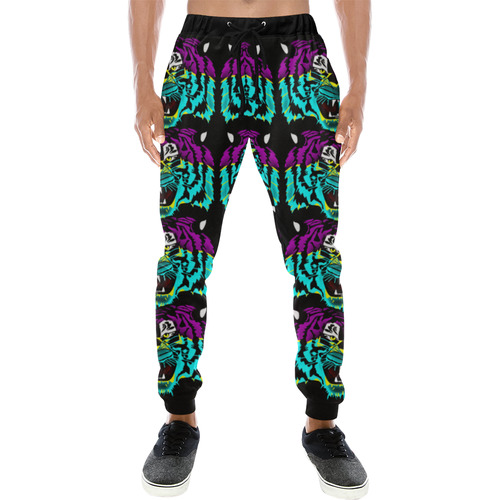 Rainbow Animals - Tiger Men's All Over Print Sweatpants (Model L11)