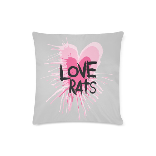 Love Rats Silver Custom Zippered Pillow Case 16"x16"(Twin Sides)