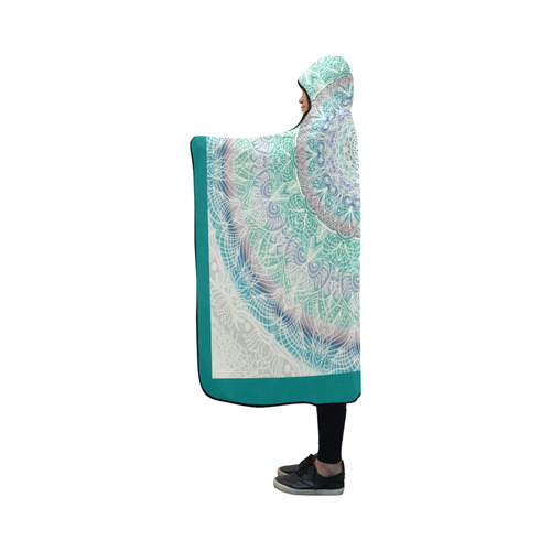 mandala 30x30-6 Hooded Blanket 50''x40''