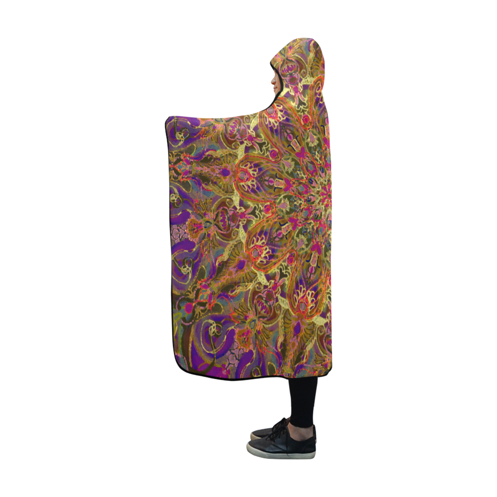 mandala 10 Hooded Blanket 60''x50''