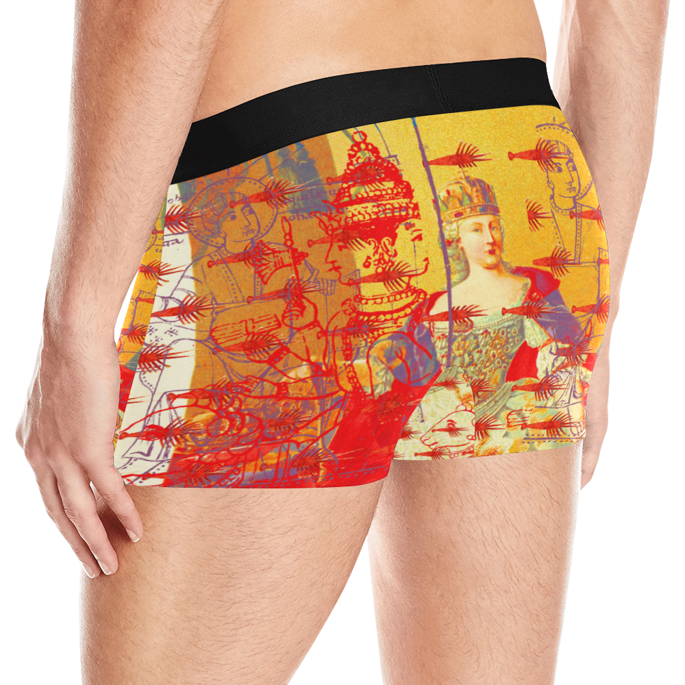 THE ONE BIG QUEEN AND THE MANY LITTLE RED LOBSTERS Men's All Over Print Boxer Briefs (Model L10)
