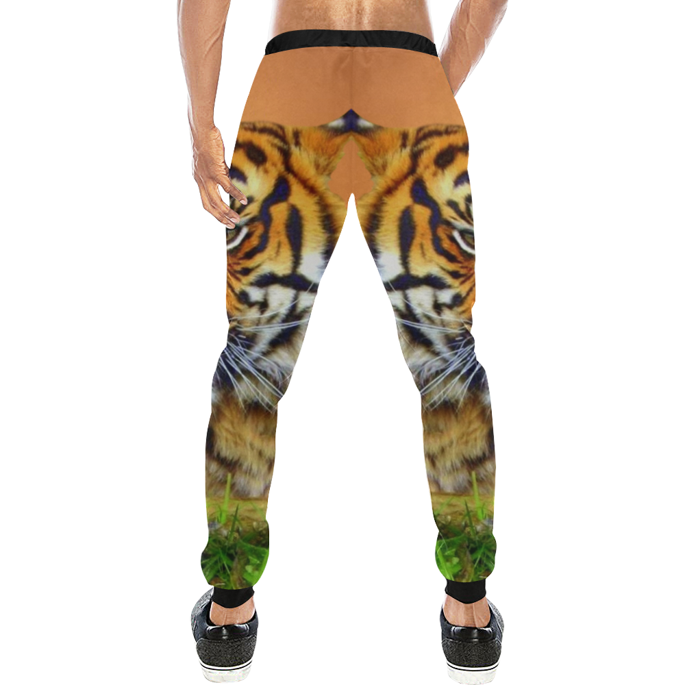 Sumatran Tiger Men's All Over Print Sweatpants (Model L11)