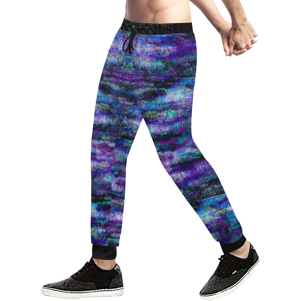Purple Tree Bark Men's All Over Print Sweatpants (Model L11)
