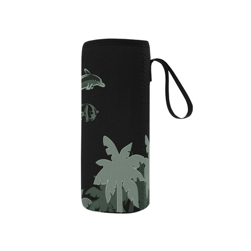 Playing dolphin Neoprene Water Bottle Pouch/Small