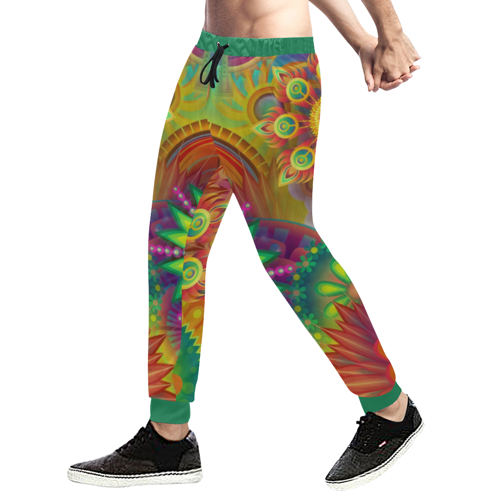 Psychedelic Mandalas Men's All Over Print Sweatpants (Model L11)
