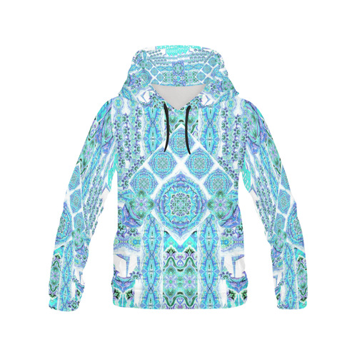 mandala spirit turquoise All Over Print Hoodie for Men/Large Size (USA Size) (Model H13)