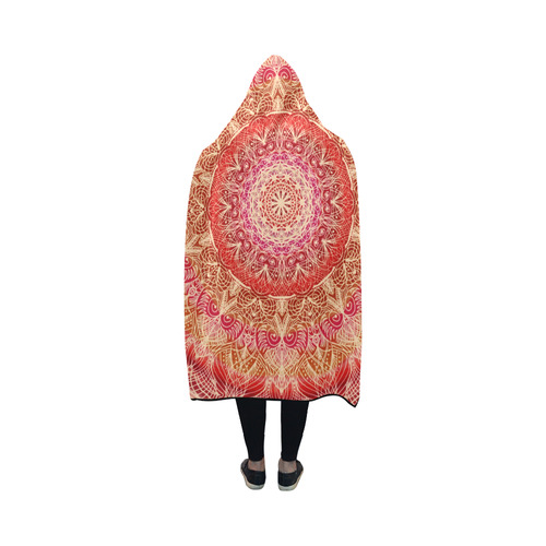 mandala 30x30-3 Hooded Blanket 50''x40''