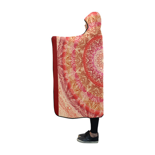 mandala 30x30-3 Hooded Blanket 60''x50''