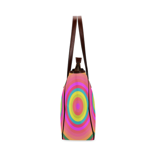 Pink Retro Radial Pattern Classic Tote Bag (Model 1644)