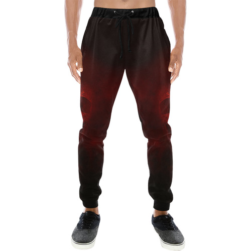 Red Skull Men's All Over Print Sweatpants (Model L11)