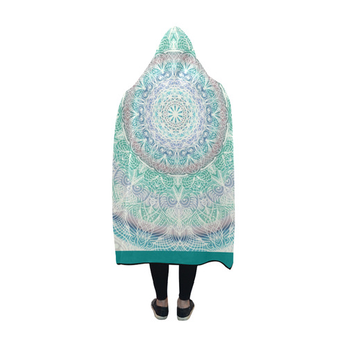 mandala 30x30-6 Hooded Blanket 60''x50''