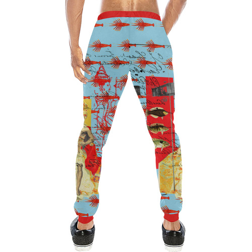 THE SHOWY PLANE HUNTER AND FISH IV Men's All Over Print Sweatpants (Model L11)