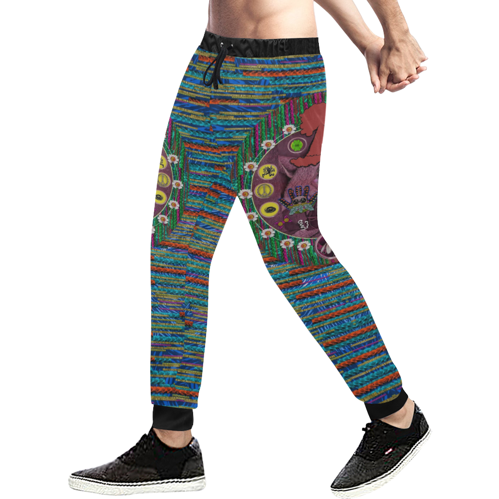 Peace In The Troll woody wood Men's All Over Print Sweatpants (Model L11)