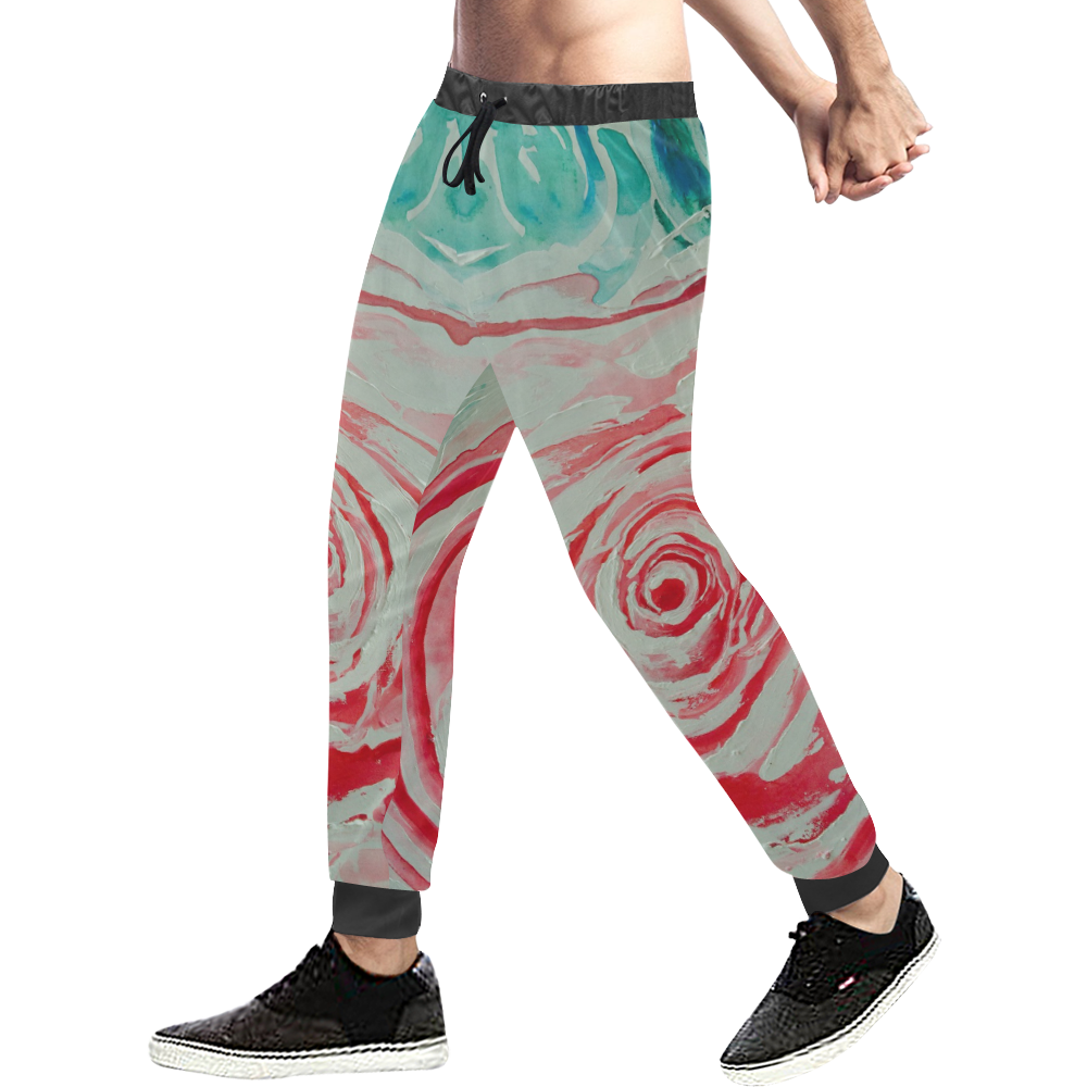 ROSES ARE PINK PINK Men's All Over Print Sweatpants (Model L11)