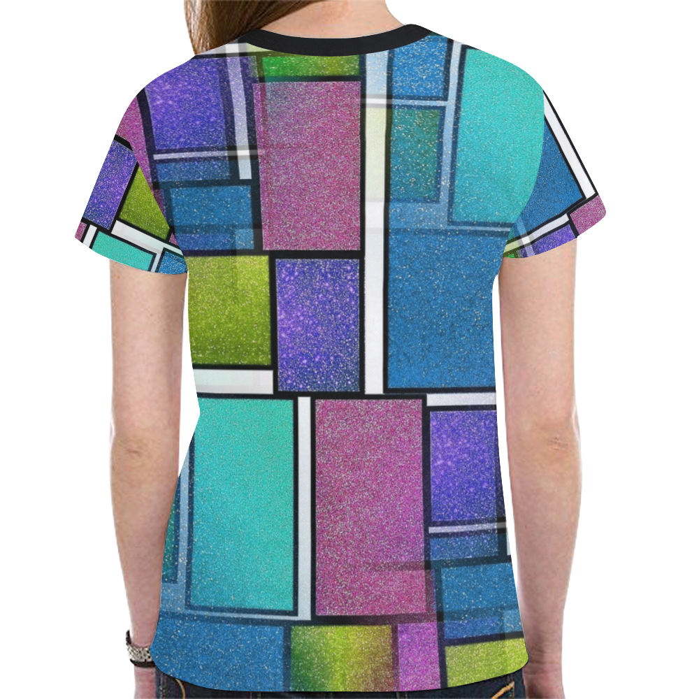 Glitter by Artdream New All Over Print T-shirt for Women (Model T45)