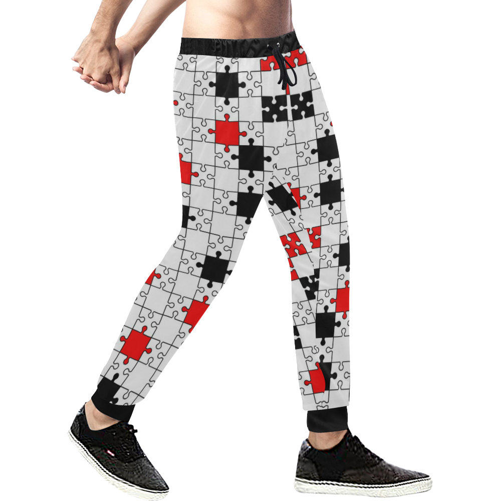 puzzle fun Men's All Over Print Sweatpants (Model L11)