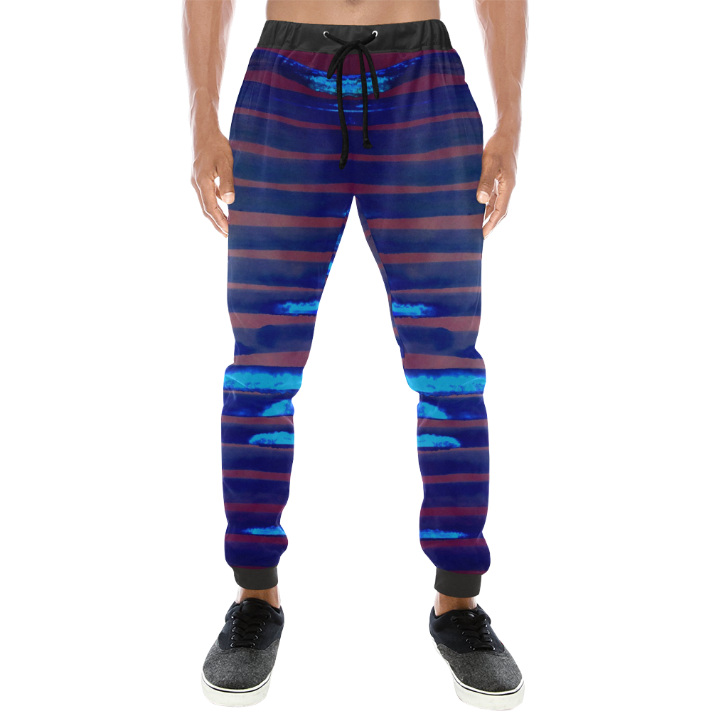 blue ice Men's All Over Print Sweatpants (Model L11) | ID: D2204880