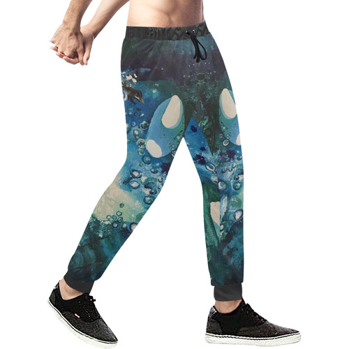 Penguin Escape, Tiny World Collection Men's All Over Print Sweatpants (Model L11)