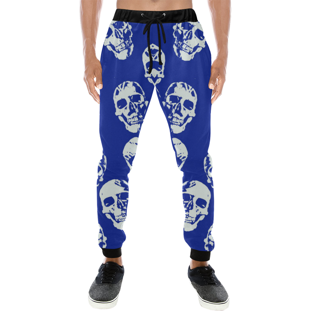 Hot Skulls,white by JamColors Men's All Over Print Sweatpants (Model L11)