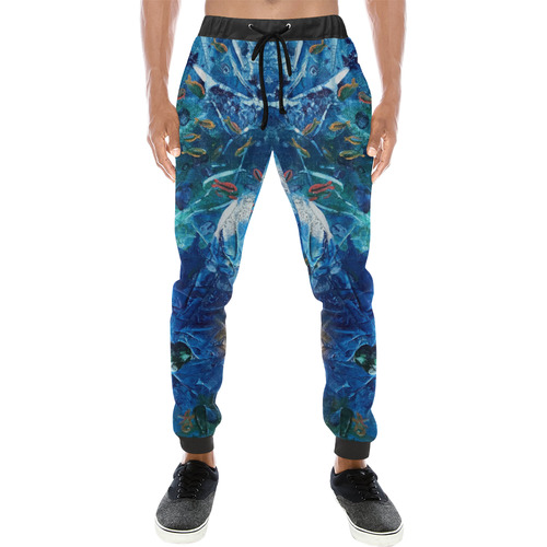 Rainbow Fish Men's All Over Print Sweatpants (Model L11) | ID: D2204765
