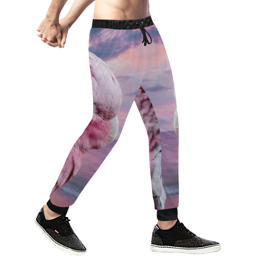 Galah Cockatoo Men's All Over Print Sweatpants (Model L11)