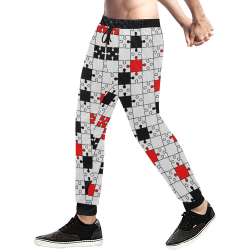 puzzle fun Men's All Over Print Sweatpants (Model L11)