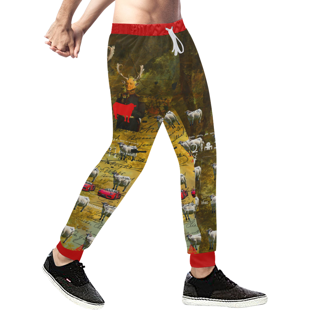 BOVINE Men's All Over Print Sweatpants (Model L11)