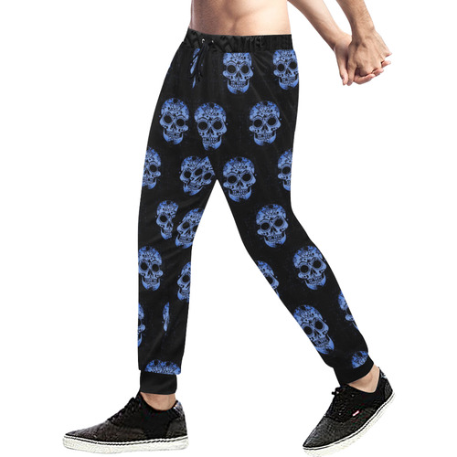 new skull allover pattern  04B by JamColors Men's All Over Print Sweatpants (Model L11)