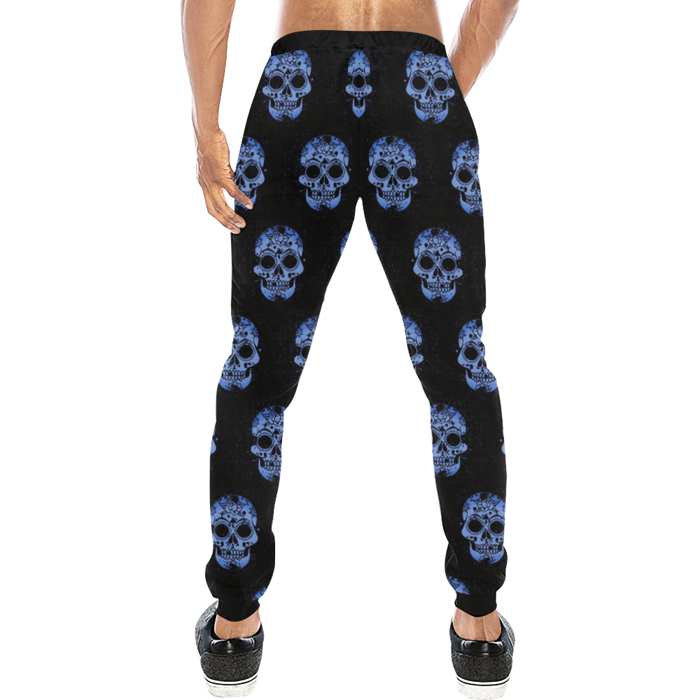 new skull allover pattern  04B by JamColors Men's All Over Print Sweatpants (Model L11)