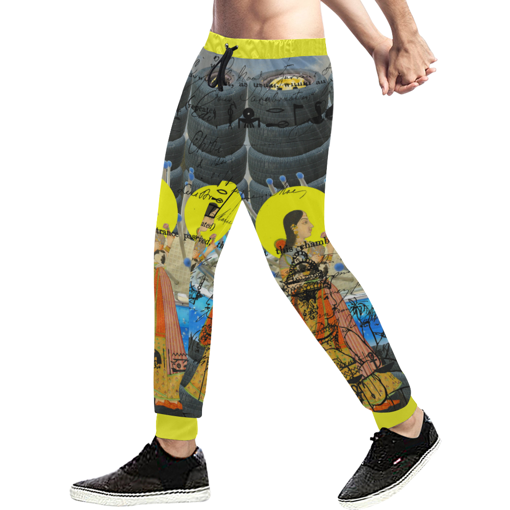 1, 2, 3 V Men's All Over Print Sweatpants (Model L11)