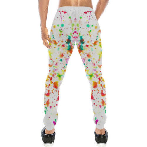 Sunday Splatter Men's All Over Print Sweatpants (Model L11)