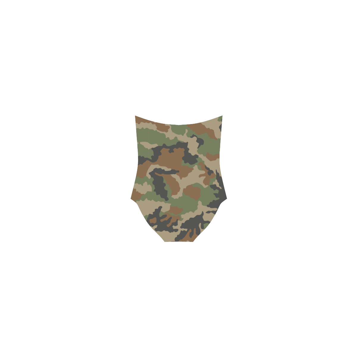 woodland camouflage pattern Strap Swimsuit ( Model S05)