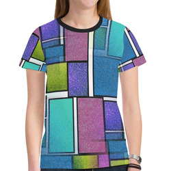 Glitter by Artdream New All Over Print T-shirt for Women (Model T45)