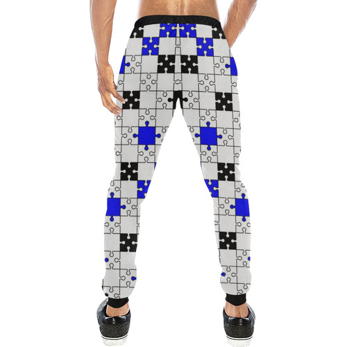puzzle fun D Men's All Over Print Sweatpants (Model L11)