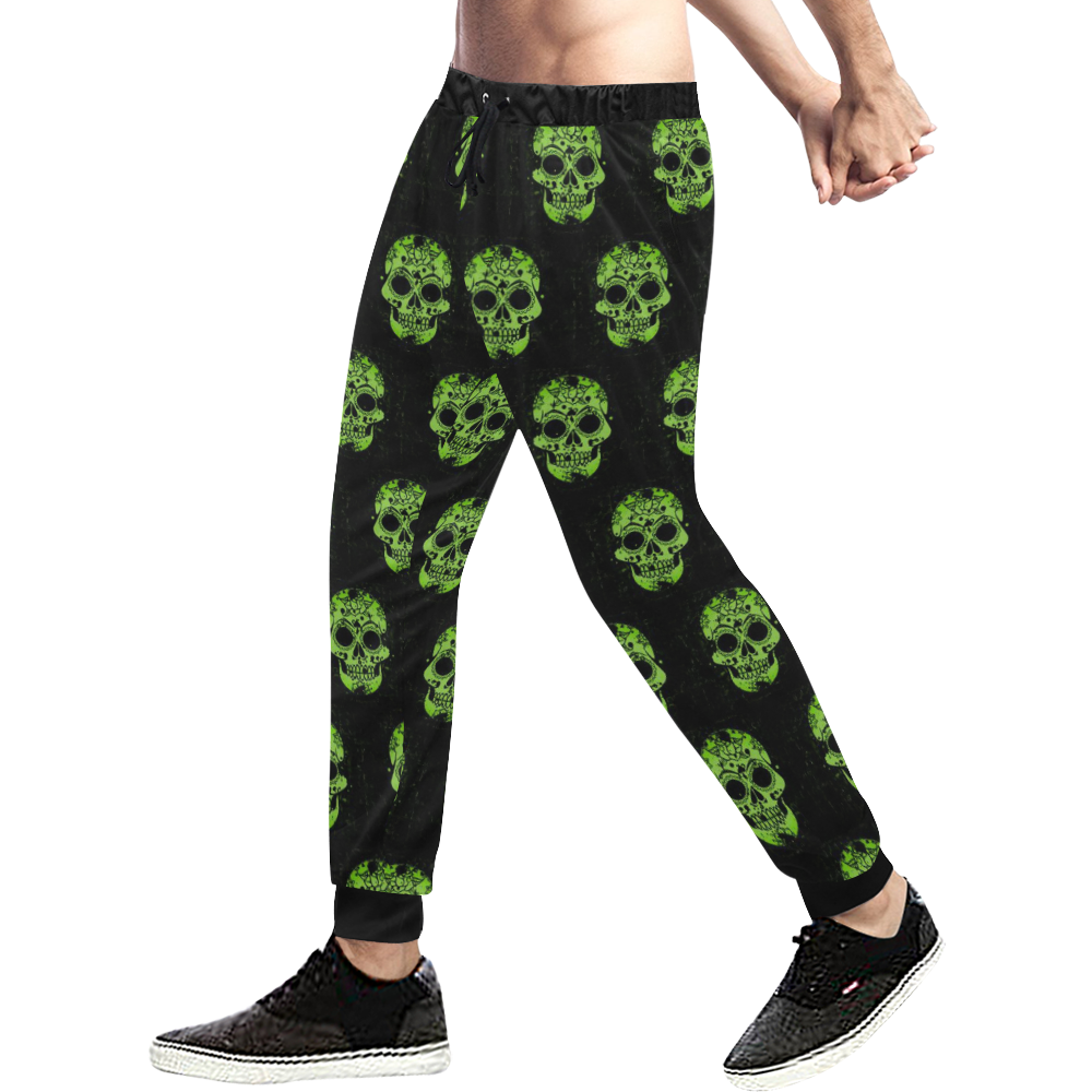 new skull allover pattern  04E by JamColors Men's All Over Print Sweatpants (Model L11)