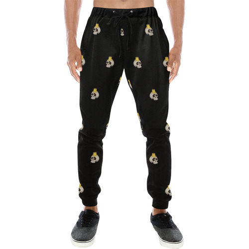 halloween - skull with candle pattern Men's All Over Print Sweatpants (Model L11)