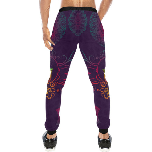 Hamsa Colorful Mandala Men's All Over Print Sweatpants (Model L11)